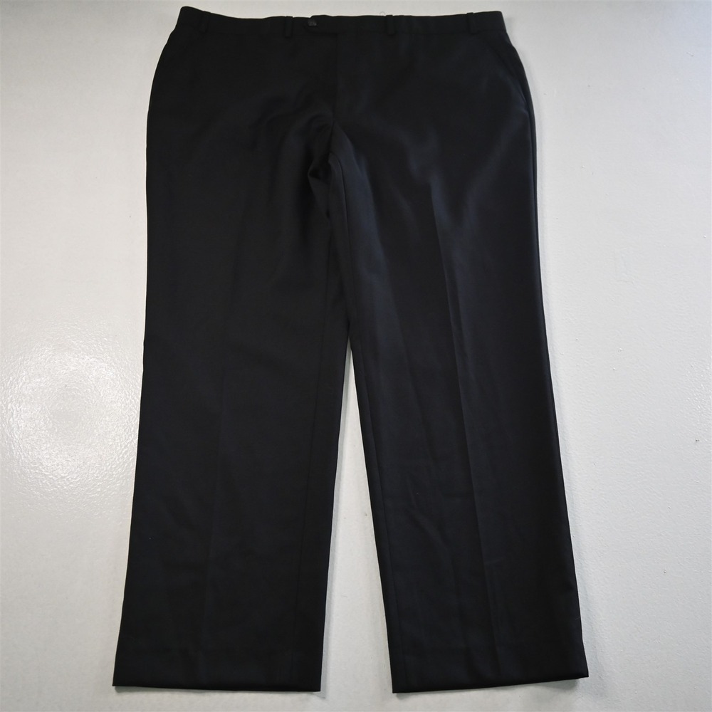 Lauren Ralph Lauren 42x30 Black 100%‎ Wool Flat Front Straight Mens Pants